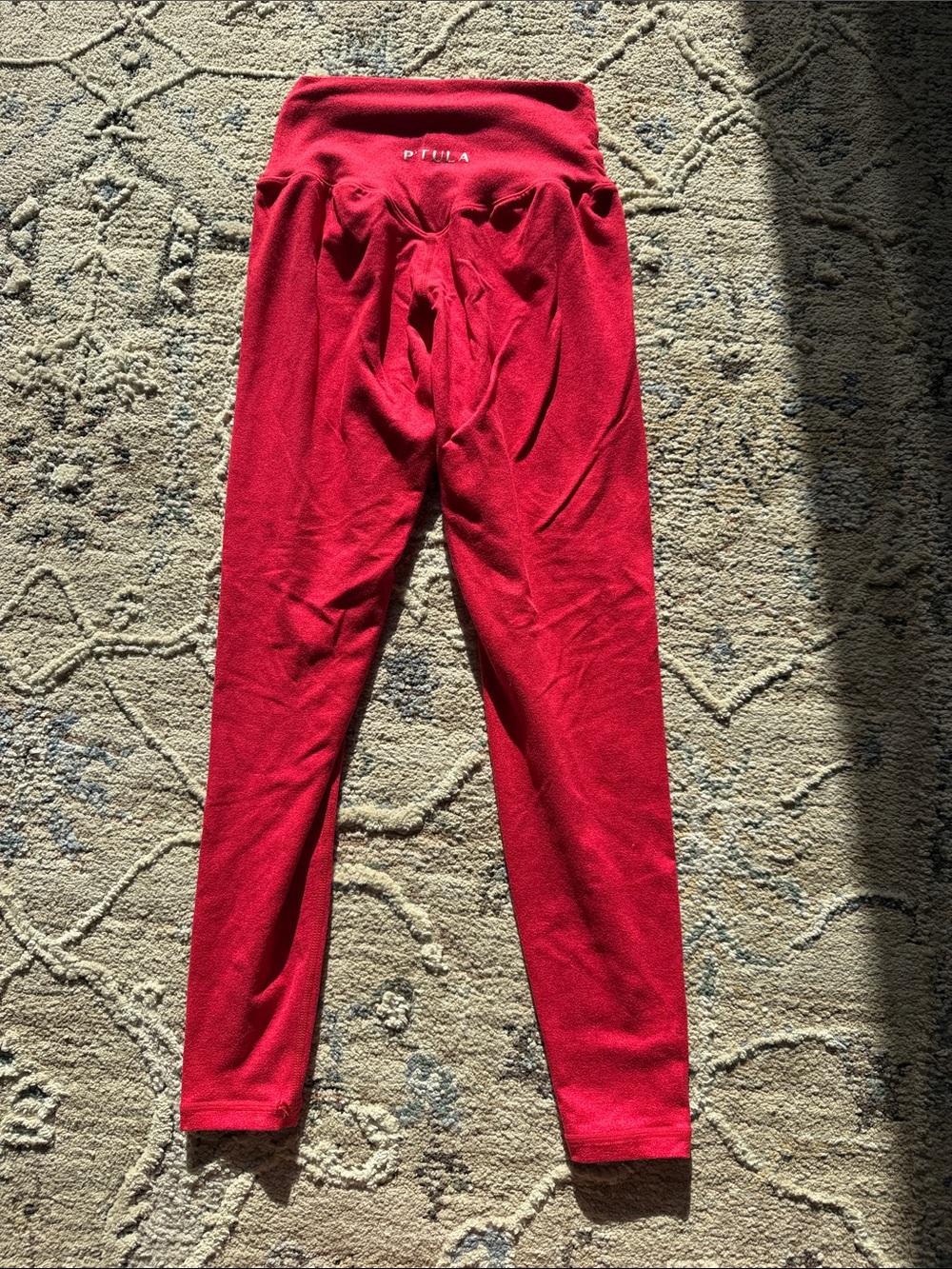 P'tula Red High-Waist Leggings